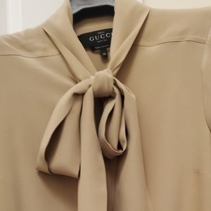 Gucci Uniform Light Gold Women's Blouse